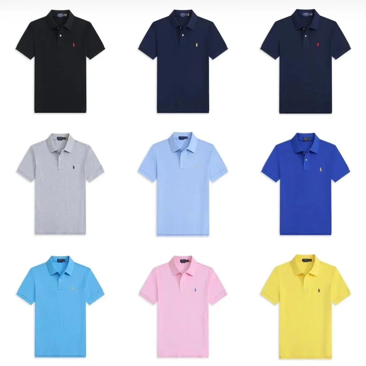 LH07--Solid color short-sleeved loose lapel shirt short sleeves  