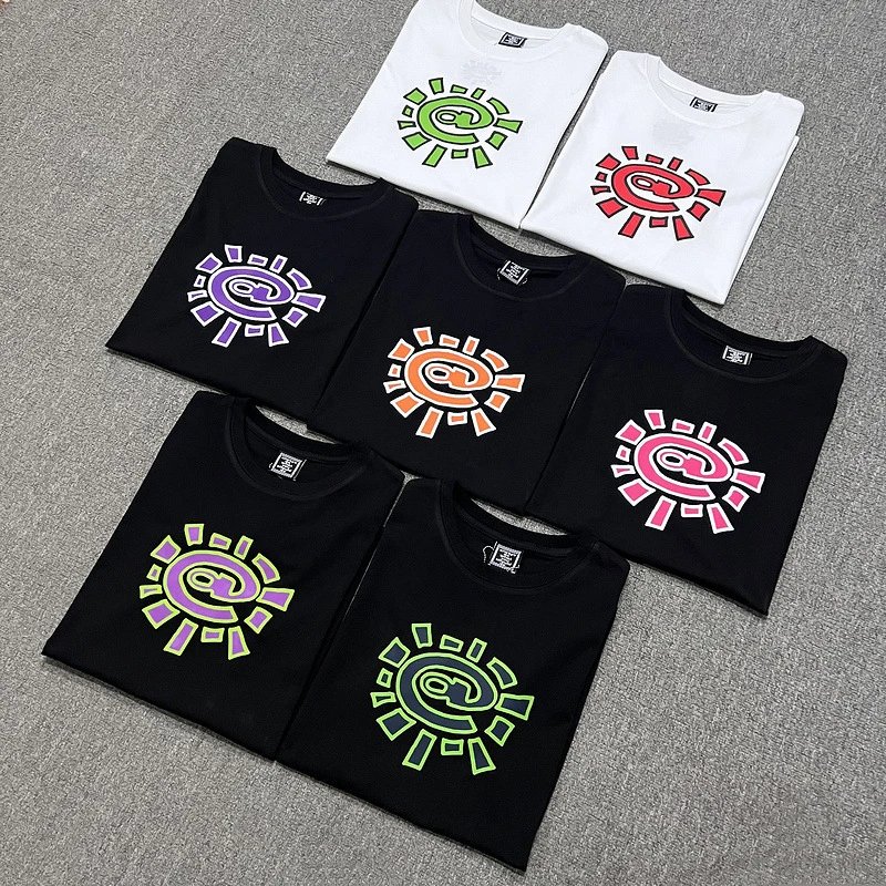 Sun roll T-shirt casual short sleeve trendy  