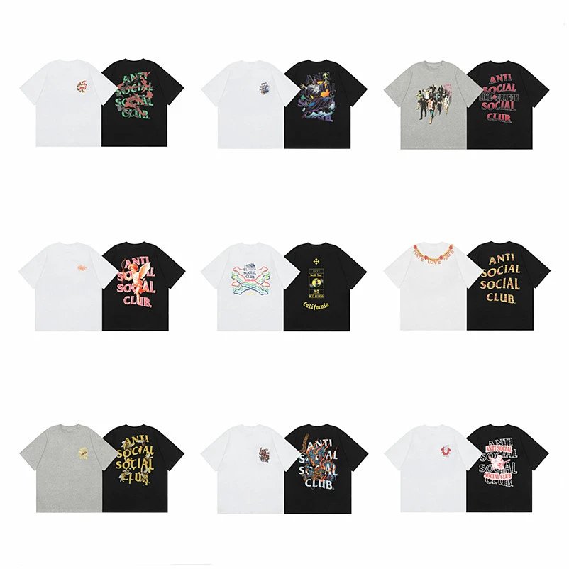 Year of the Dragon limited pattern short-sleeved T-shirts for men and women high street half-sleeved  